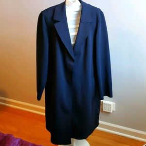 H&M Navy Blue Long Coat size 6
